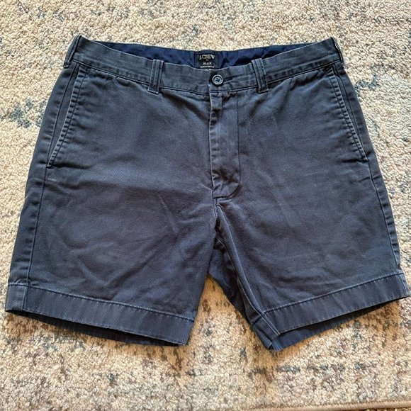J. Crew Other - J. Crew | Reade Lived In Navy Blue Men's Shorts Size 32 Cotton Pockets 7" Casual